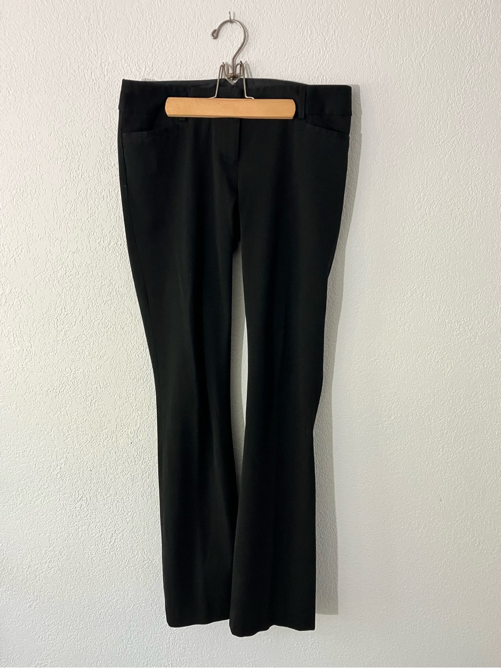 express columnist bootcut black pants 6L